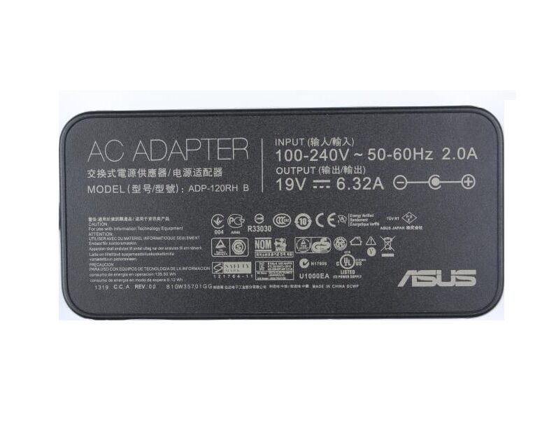 Original 120W Asus 04G266002820 AC Adapter Charger + Free Cord