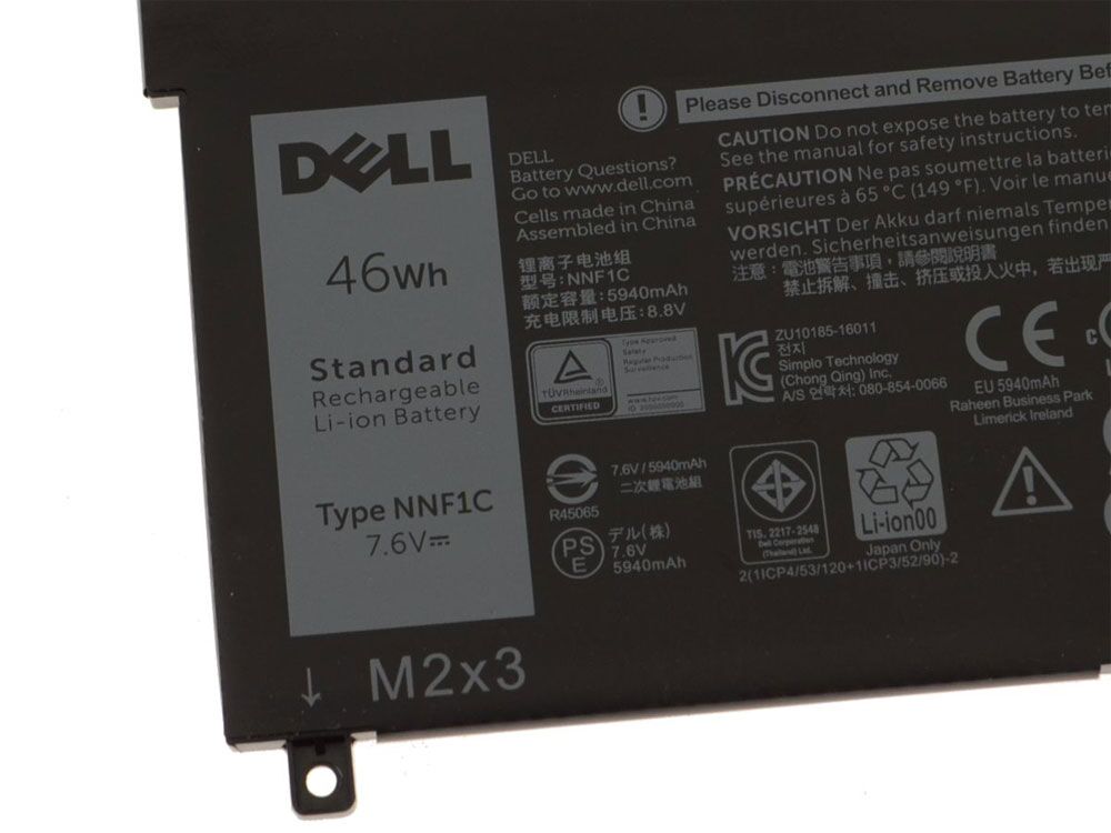 Original 4-Cell 5940mAh 46Wh Dell 0NNF1C Battery