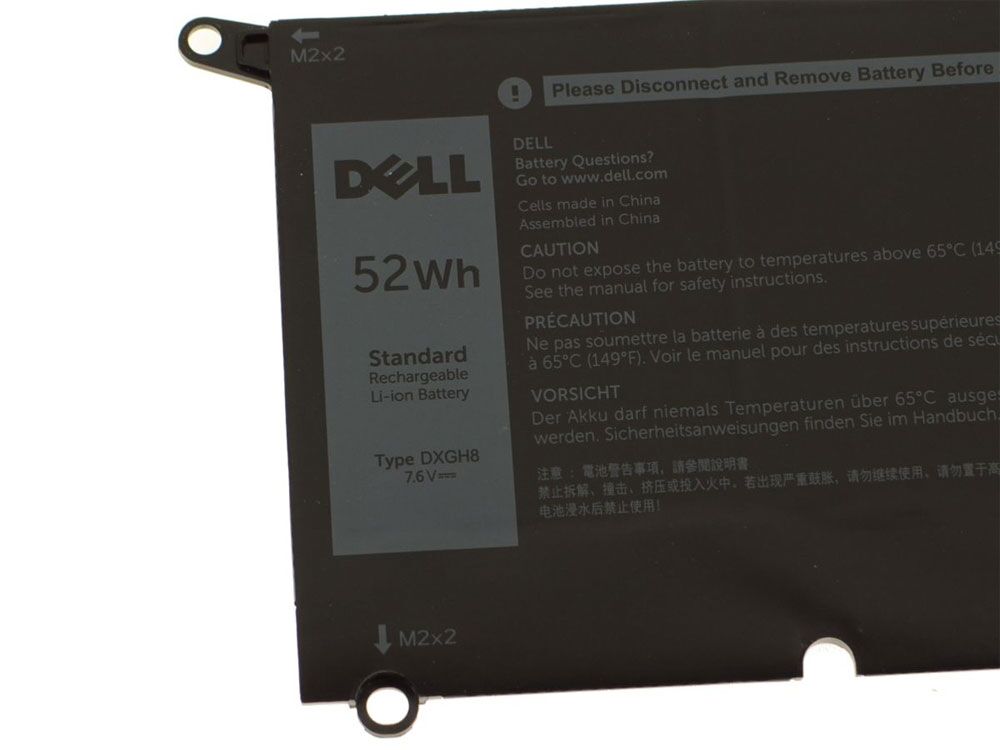 Original 6500mAh 52Wh Dell XPS 13 9370-0WG2D Battery