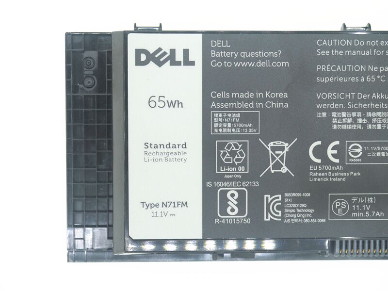 Original 6 Cell 65Wh Dell Precision M4700-4138 Battery