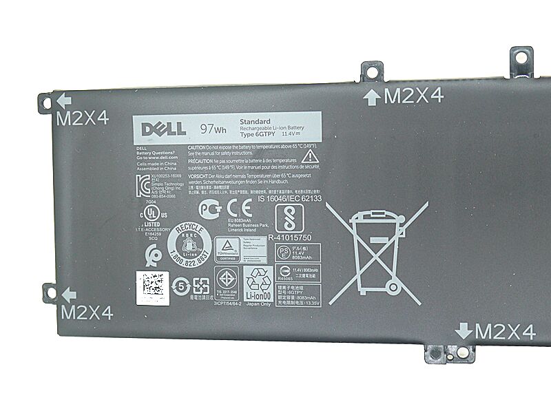 Original 6-Cell 8333mAh 97Wh Dell XPS 15 9570-0361 Battery