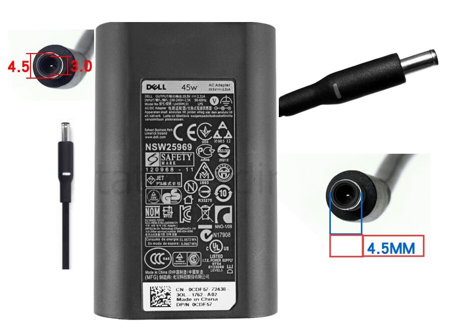 Original 45W Dell Inspiron 15 7579 P58F AC Adapter Charger + Free Cord