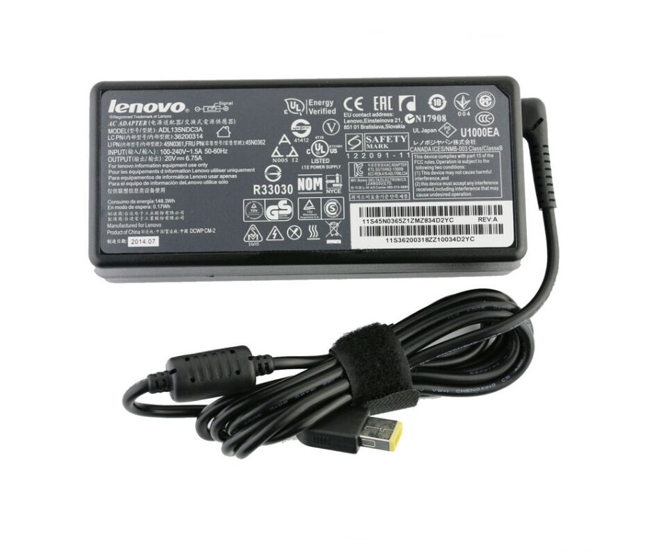 135W Lenovo Y70 Touch-80DU000EUS 80DU000NUS 80DU000HUS AC Adapter