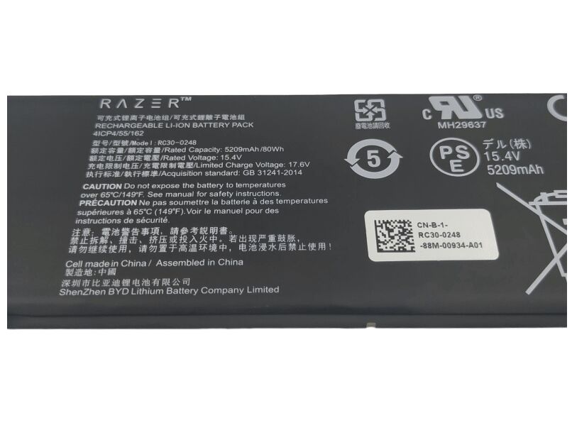 Original 5209mAh 80Wh Razer RC30-0248 Battery